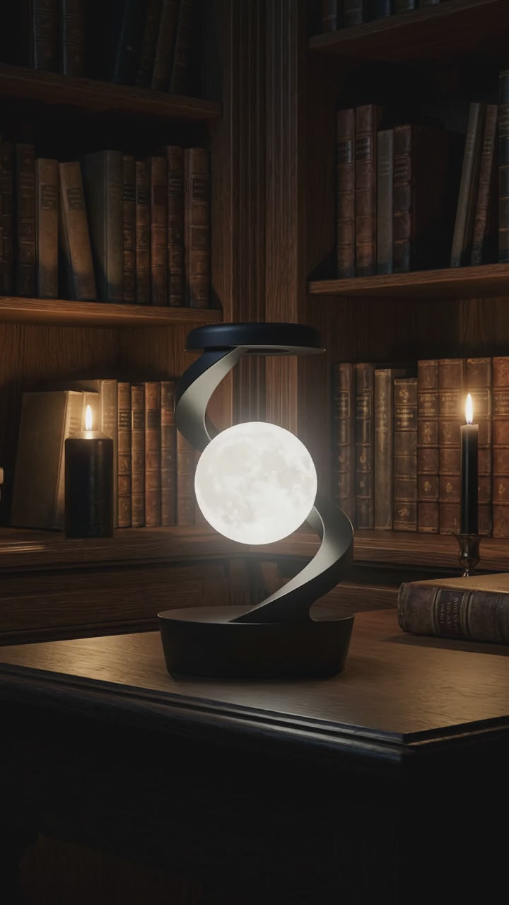 Cinematic showcase: Lunar Levitation Rotating Moon Lamp & Wireless Charger